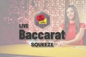 Baccarat Squeeze by Evolution, showcased at wolfy.be – game logo