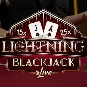 Live Dealer logo of Lightning Blackjack from Evolution at Wolfy Casino